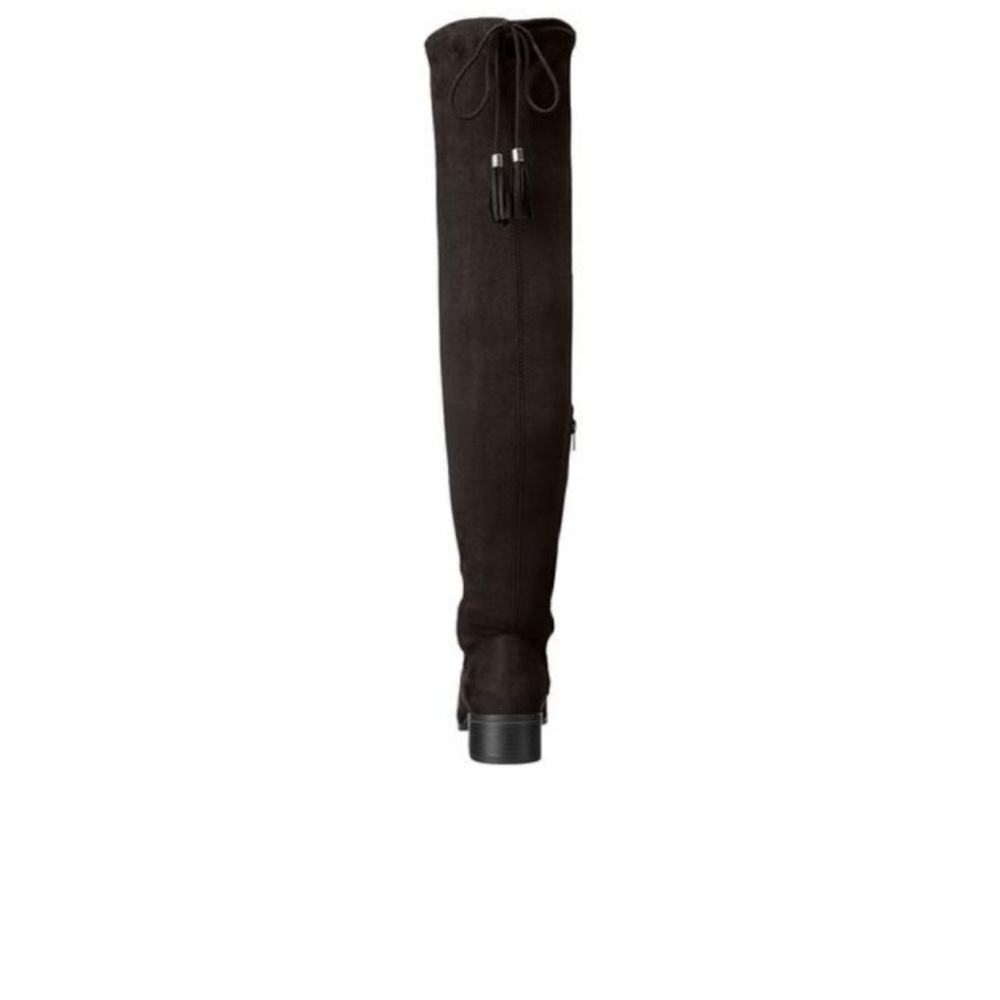 Madden Girl Black Over the Knee ‘Prissley’ Tassel Stretch Faux Suede Boots 10 - Picture 3 of 14